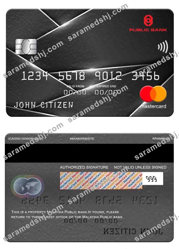 Malaysia Public bank mastercard